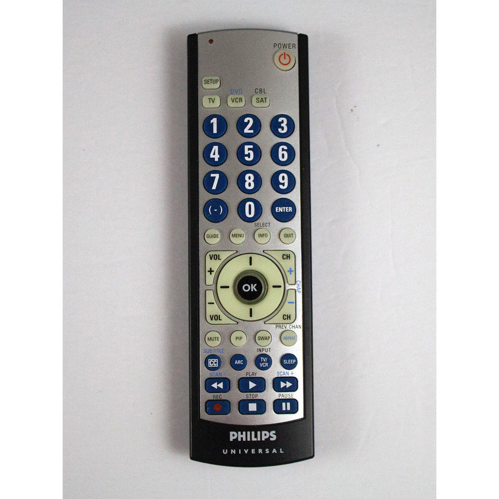 Philips Universal Remote Control SRU3003WM/17 TV VCR DVD‎ SAT CAB Tested